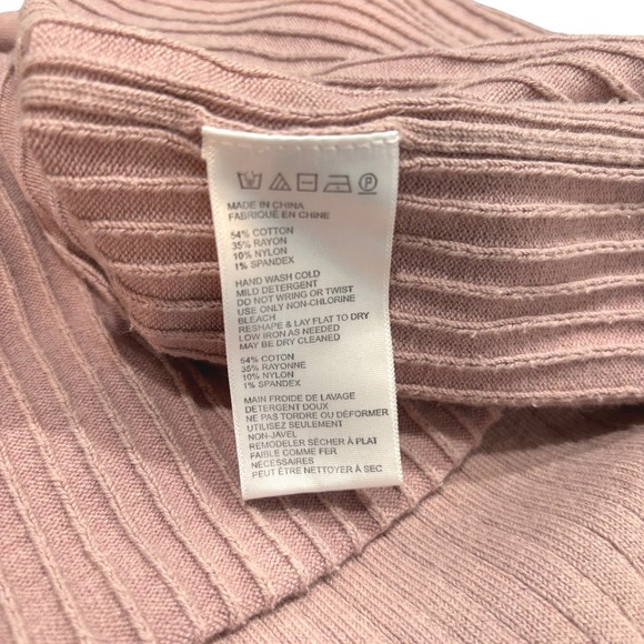 Free‎ People Ribbed Knit Midi Skirt Pink Slit Casual Comfy Size M - Picture 5 of 5